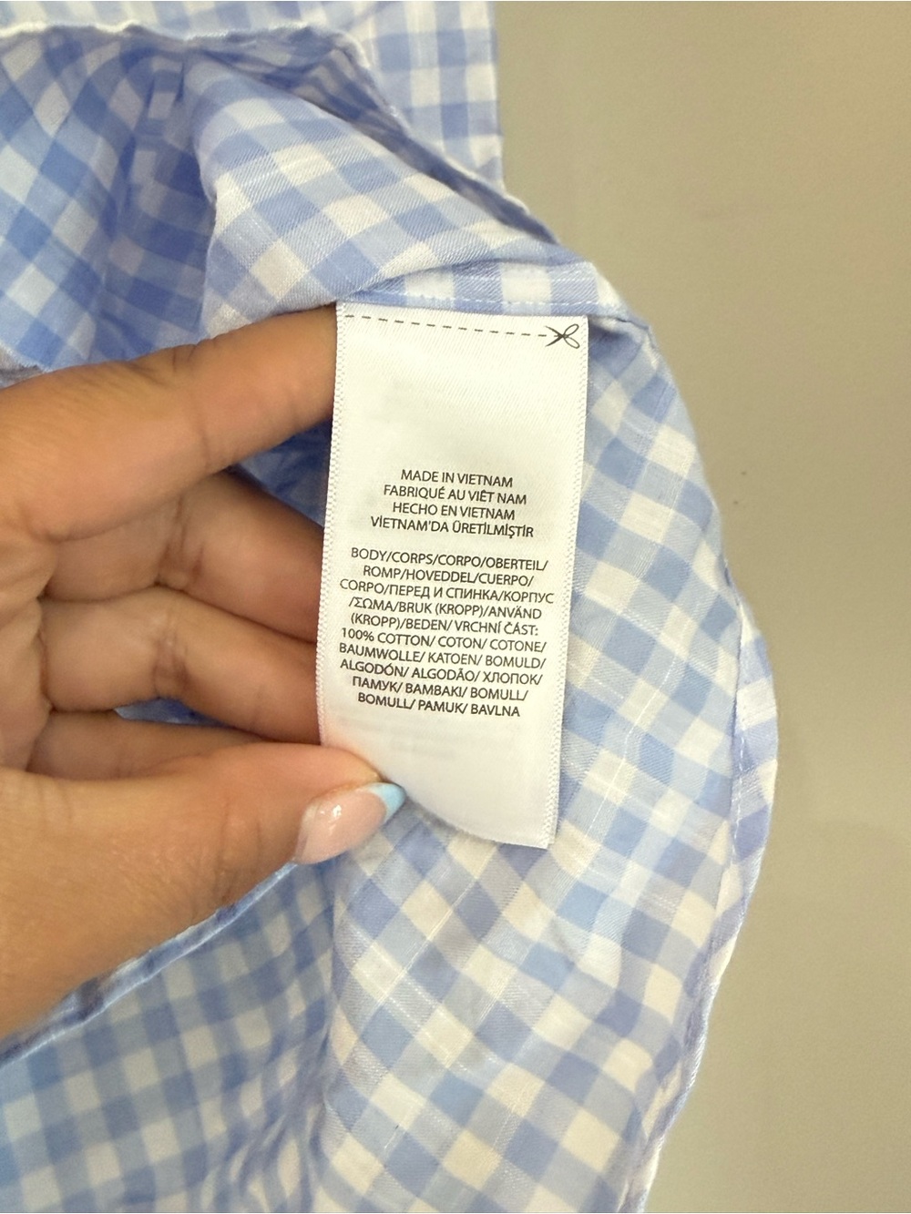 Ralph Lauren Classic Fit Blue Gingham Short Sleeve Button-Up Shirt Men’s Medium - Picture 4 of 6
